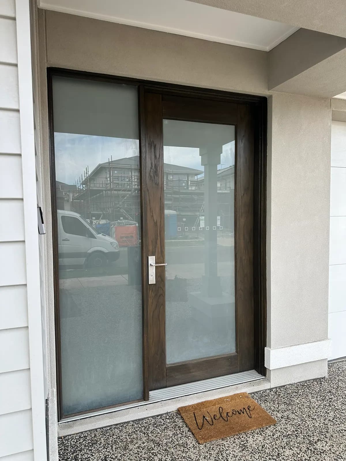Frosted Front Door & Sidelights, photo 3 of 6