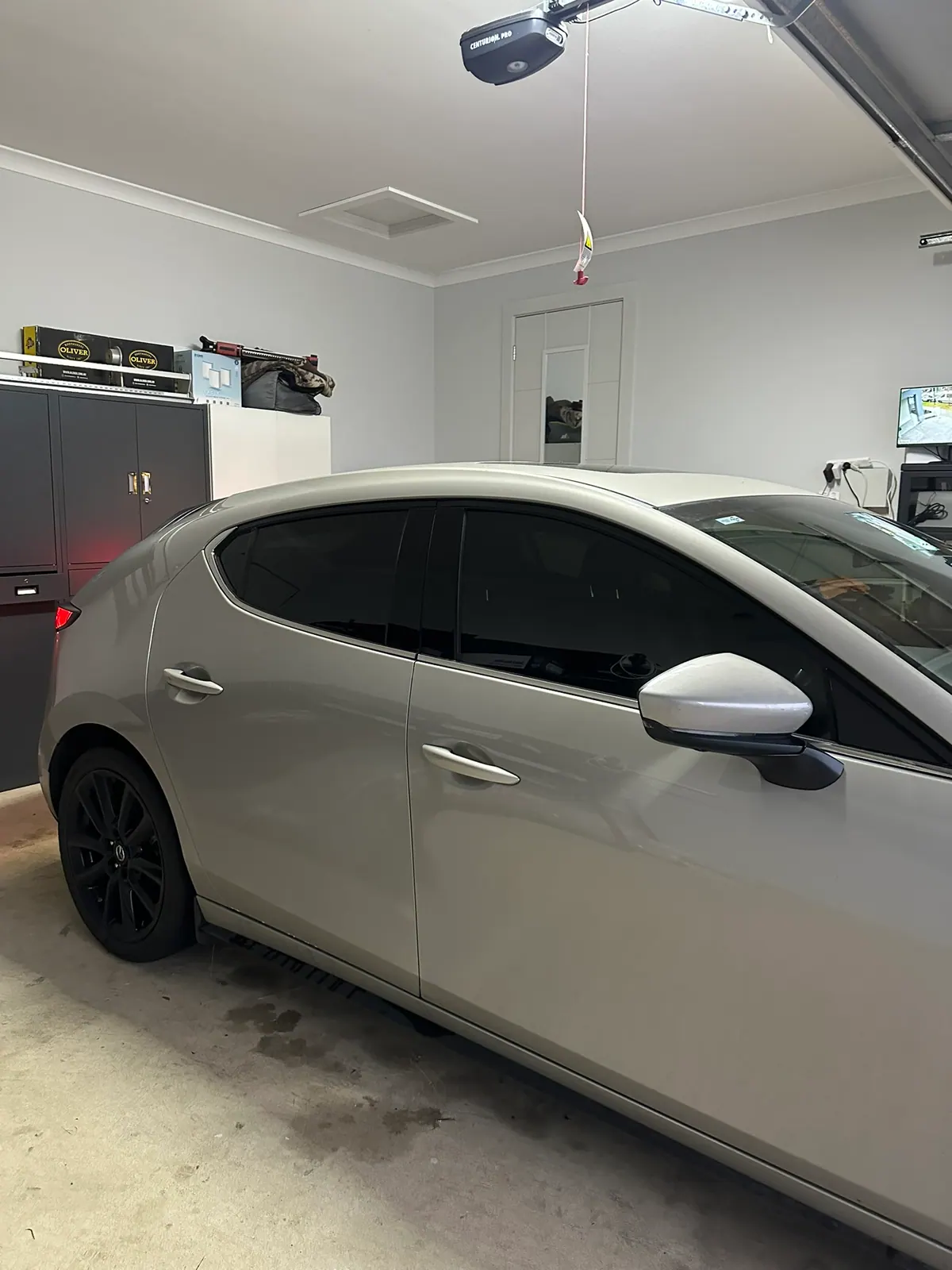 20% all-round premium ceramic window tint installed, complementing this Mazda 3’s factory grey finish with a sleek, sporty look while improving privacy, heat rejection, UV protection and glare reduction.