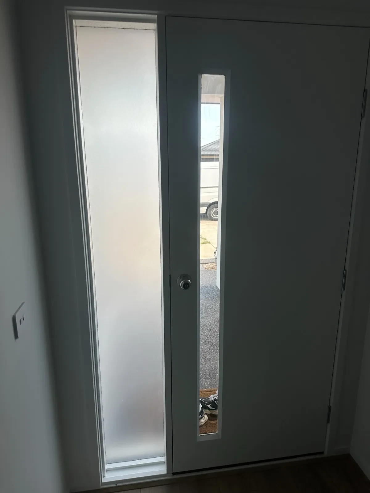 Privacy film installed on a Melbourne bedroom window