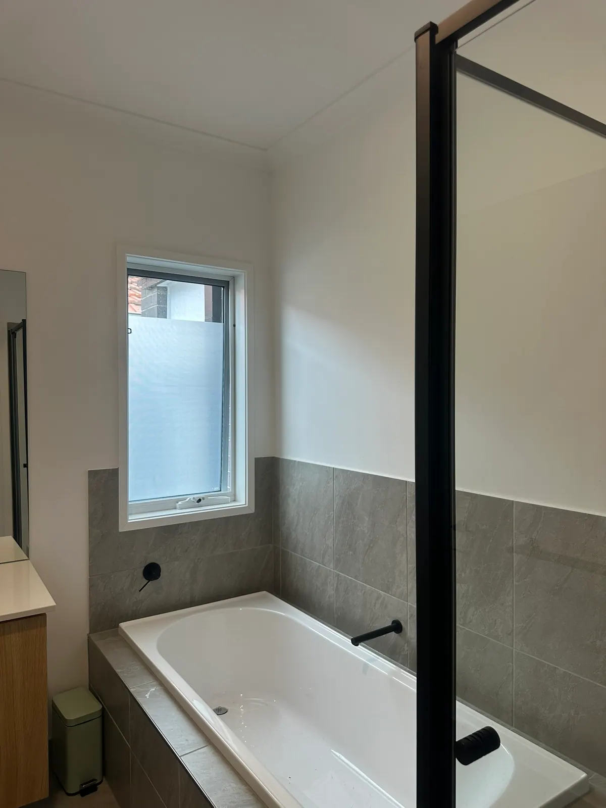 Partial Frosted Bathroom Window Film in Campbellfield